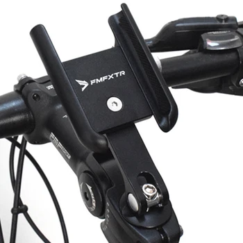 Bike телефон притежателя алуминиева сплав велосипеди телефон слушалки Mount 270 градуса въртящи се съвместими за 0.19 до 0.32 в смартфони