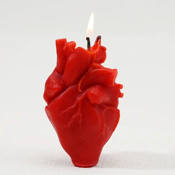 Свещ за ароматерапия във формата на сърце, празничен подарък за приятелка, velas aromaticas y decorativas perfumadas, декорация на дома