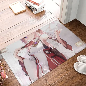 Genshin въздействие игра баня мат Yae Miko прекрасен изтривалка хол килим открит килим декорация на дома