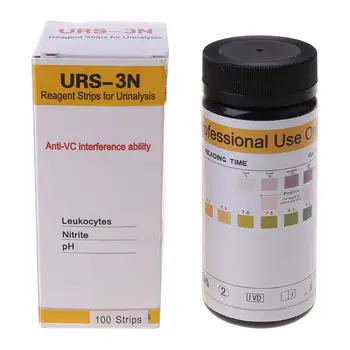 100Ленти/бутилка Левкоцити Нитритно рН Тест лента за урина Ленти за реактиви против VC Тестер за изследване на урината Анти-VC интерференция способност