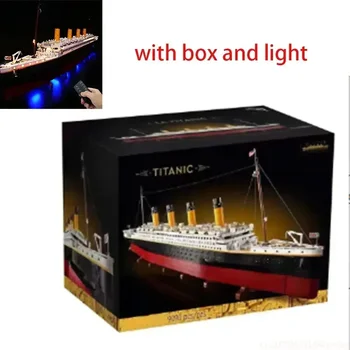 нов 9090Pcs филм Титаник голям круизен кораб модел строителни блокове тухли направи си сам играчки деца момчета подарък съвместим с 10294