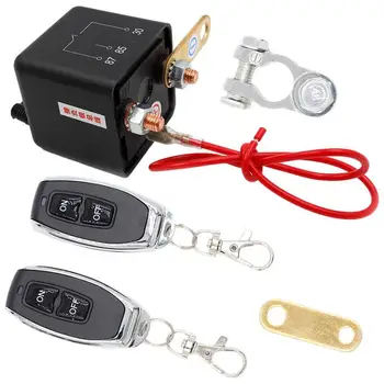Дистанционно управление Превключвател за изключване на батерията DC12V 200A Превключвател на батерията за кола Предотвратяване на източване на батерията Анти-кражба с 2 ключа