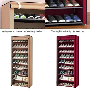 многослойни обувки кабинет вертикално пространство спестяване нетъкан обувки рафт организатор обувки щанд вход багажник за обувки