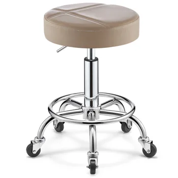 Професионални въртящи се бръснари столове колела преносими подвижни фризьорски стол въртящи се коафьори Stuhl салон мебели MQ50BC