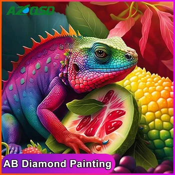 AZQSD DIY хоби диамант мозайка животно 5D AB диамант живопис хамелеон пълен квадрат бормашина бродерия гущер колоритен домашен декор