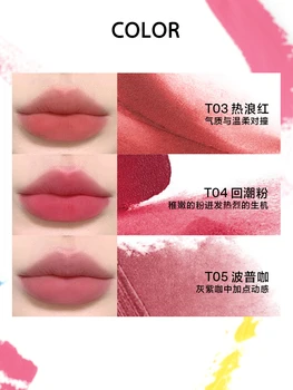 Lip and Cheek Dual-Use Matte Finish T04 Lip Lacquer Cheap Lipstick White T02