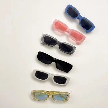 Мода Детски ултралеки слънчеви очила Сладък реколта квадратни очила момичета защита на очите против отблясъци ретро пънк пътуване спортни очила
