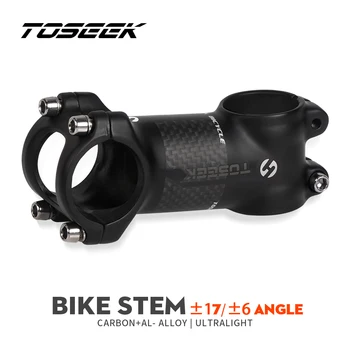 TOSEEK велосипед кормило стволови 28.6 ~ 31.8mm алуминий + въглерод стволови angle6 / 17 Mtb кормило стволови MTB стволови резервни части за велосипед