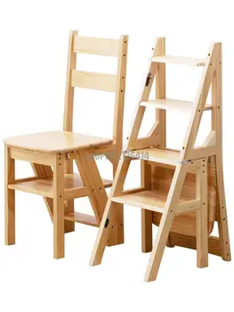 Троянски човек масивна дървена стълба стол домакински стълба стол сгъваем двойна употреба стълба стол вътрешен катерене педал стълбище стълбище