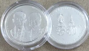31mm монета Отбелязване на кралската сватба на HM KingMaha Vajiralongkorn Phra Vajiraklaochaoyahua 1 май 2019
