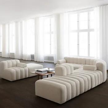 Европейски модерен диван дизайнер шезлонг ергономичен наклонен диван крива гъба Salas Y дивани Muebles сглобяема къща