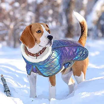 Ветроупорно топло яке палто за кучета Зимно сгъстяване на дрехи за кученца Водоустойчиво ярко палто за френски булдог дакел лабрадор
