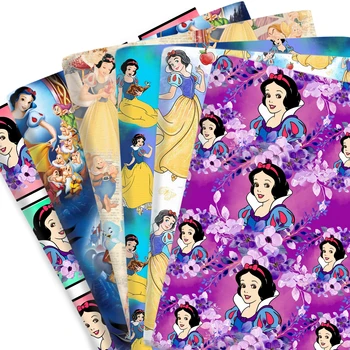 50*145cm Снежанка принцеса седем джуджета полиестерни памучни тъкани от метър за шиене кърпа рокля DIY занаяти Домашен текстил