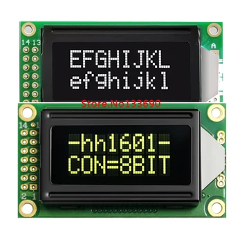 5V 08*02 VA дисплей модул бял жълт цвят черен 0802 LCD 8 символа * 2 линии вграден чип SPLC780D KS0066