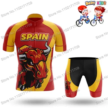 2023 Детски Матадор Колоездачен Джърси Комплект Red Bullfight Boys Ризи за шосейни велосипеди Детско червено облекло за колоездене Ropa de Ciclismo Para Niños