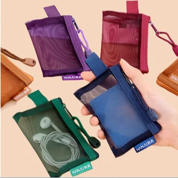 Mesh Fabric Travel Grid Bag Portable Nylon Mesh Mini Toiletry Bag Козметична чанта