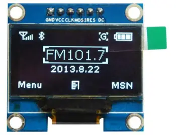 1.3 инчов OLED модул 6PIN 128X64 LCD LED дисплей SSD1106 1.3 SPI IIC I2C Комуникирайте развитието борда DIY комплект електронни 51 MCU