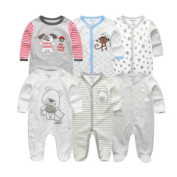 Комплекти бебешки дрехи за момичета Бодита за новородени Еднокомпонентни памучни бебешки дрехи Roupas de bebe Бебешки дрехи за момчета 1/2/3/5/6PCS