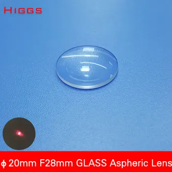  Високо качество Диаметър 20 мм дължина на фокуса 28 мм или 38 мм Стъкло лазерно фокусиране обектив Оптичен колимиращ обектив AR покритие адаптивни