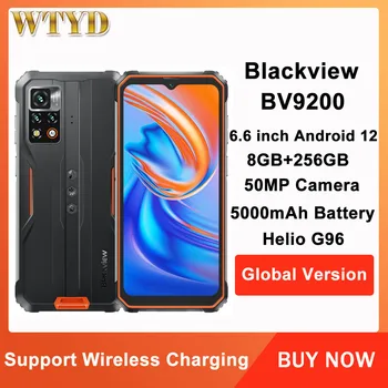 Blackview BV9200 Здрав телефон 8GB 256GB 50MP камера 5000mAh батерия мобилен телефон MediaTek Helio G96 NFC смартфон глобална версия