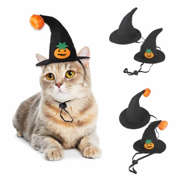 Creative New Pet Funky Halloween Hats for Cats Pumpkin Smiley Headgear for Dogs Funky Headgear for Pets Curved Smiley Headgear