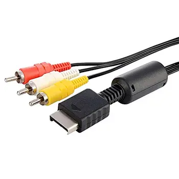 RGEEK PS2 PS3 AV към RCA композитен кабелен свързващ кабелен кабел за Sony Playstation 2 PS3 (6FT) може да се използва на телевизионен монитор