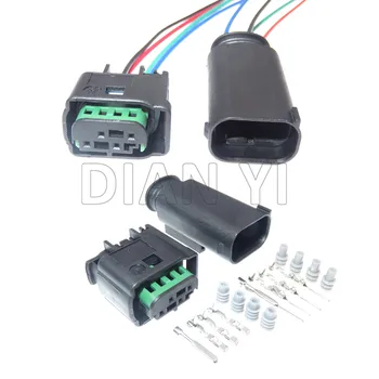 1 Комплект 4 начин 8E0971734 Автоматичен кислороден сензор Електрически проводников контакт с кабели1-967640-1 968399-1 Автомобилен заден фар Plug Auto аксесоари