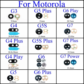 YuXi За Motorola Moto G3 G4 G4 PLUS G5 G5s G6 G7 Play Plus Мощност задна камера стъклен обектив капак със стикер замяна