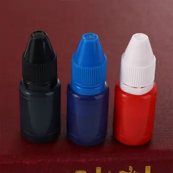Office For Wood Paper Red Blue Photosensitive Black Inkpad Flash Refill Ink 10ml Seal Stamp Oil