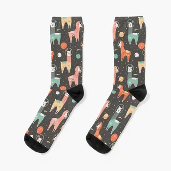Астронавтски лами в космоса Чорапи по поръчка спортни лукс ретро сняг Мъжки чорапи Луксозна марка Дамски