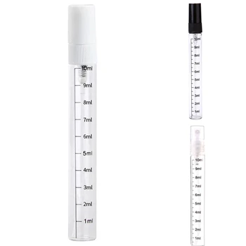5/10ml Бутилки за многократна употреба Прозрачни стъклени парфюми Пулверизатор бутилки с мащаб