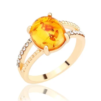 Корейска версия на деликатни кристални имитации на пчелен восък пръстени за жени Престижни пръстени за имитация на смола Изящни бижута