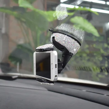 Кристални кристали 360 градуса кола телефон титуляр за кола табло Авто прозорци и вентилационен отвор универсален държач за мобилен телефон за кола