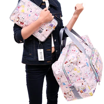 Нова сгъваема пътническа чанта Водоустойчиви чанти с голям капацитет Преносими дамски чанти за пътуване Пътни чанти Жени