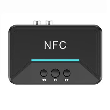 стерео аудио безжичен NFC адаптер 3.5mm AUX RCA жак аудио приемник USB интелигентно възпроизвеждане Bluetooth-съвместим 5.0 Plug and Play