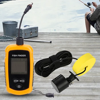 100M Подводен ехо звук 45 градуса ръчен търсач на риба IPX4 водоустойчив LCD дисплей за океански речен риболов