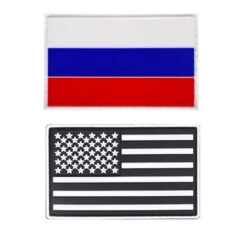 RU/САЩ Сменяем флаг стикер кръпка украшение на тактическа раница