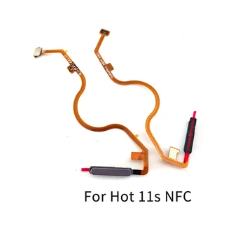 За Infinix Hot 11s NFC бутон за захранване сензор за пръстови отпечатъци Flex кабел ремонт части
