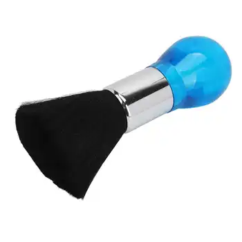 Barber Brush Neck Duster Brush Nylon Wool Easy To Clean Soft Blue for Hair Stylists