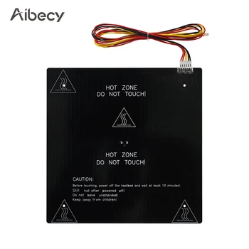 Aibecy 24V 3D принтер Hotbed MK3 отоплителна платформа алуминиева плоча 235 * 235 * 3mm с 90cm Hotbed Wire Съвместим