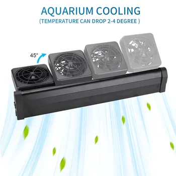 100V-240V 1-6 глави аквариум охлаждане вентилатор регулируема алуминиева сплав риба резервоар охлаждане вентилатор аквариум риба резервоар чилъри аксесоари