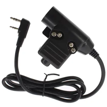 Тактически U94 PTT кабелен адаптер за слушалки за Kenwood Baofeng UV-5R UV-5RE Plus BF-888S UV-6R H777 KG Радио Walkie Talkie Ham