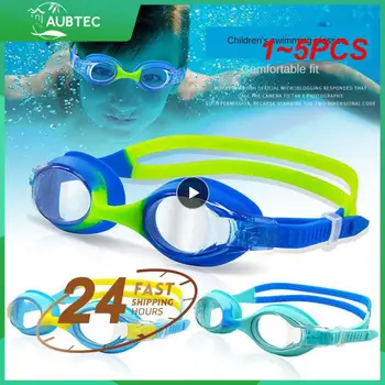 1~5PCS Професионални цветни детски силиконови очила за плуване Anti Fog UV очила за плуване Водоустойчиви силиконови очила за плуване
