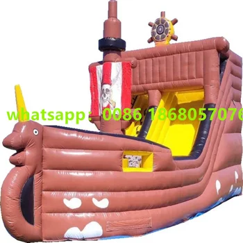 Търговски под наем Детски пиратски кораб Тема Пламък Slide Castle YLY-03