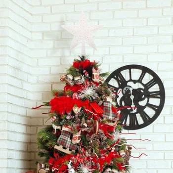 Topper Коледа декоративна пластмаса звезда форма дърво топер Коледа звезда Topper звезда декорация Коледа дърво украшение