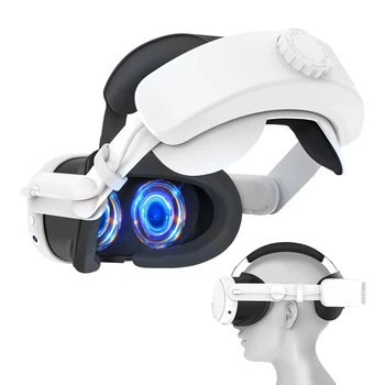 Регулируема VR лента за глава Намалено налягане VR очила Лента за глава акумулаторна 6000mAh батерия за Oculus / Meta Quest 3 VR аксесоари