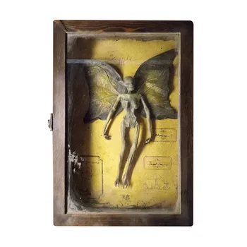3D Прокълнати предмети-Мъртва фея сянка кутия Препариране призрачен елф образец Хелоуин декоративна статуя картина рамки дисплей живопис
