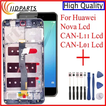 за Huawei Nova LCD дисплей сензорен екран дигитайзер събрание за Huawei Nova дисплей с рамка CAN-L11 CAN-L01 екран Замяна