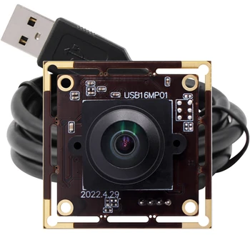 ELP 180 градуса Fisheye обектив широкоъгълен 16MP IMX298 сигурност индустриален USB камера модул за робот банкомат киоск машини