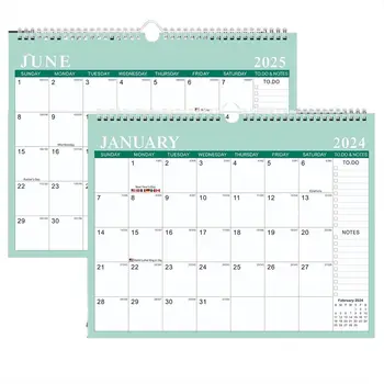 Организатор на дневния ред 2024 Голям стенен календар Дневен график Планировчик Планировчик на дневен ред Планиране на времето 18 месеца